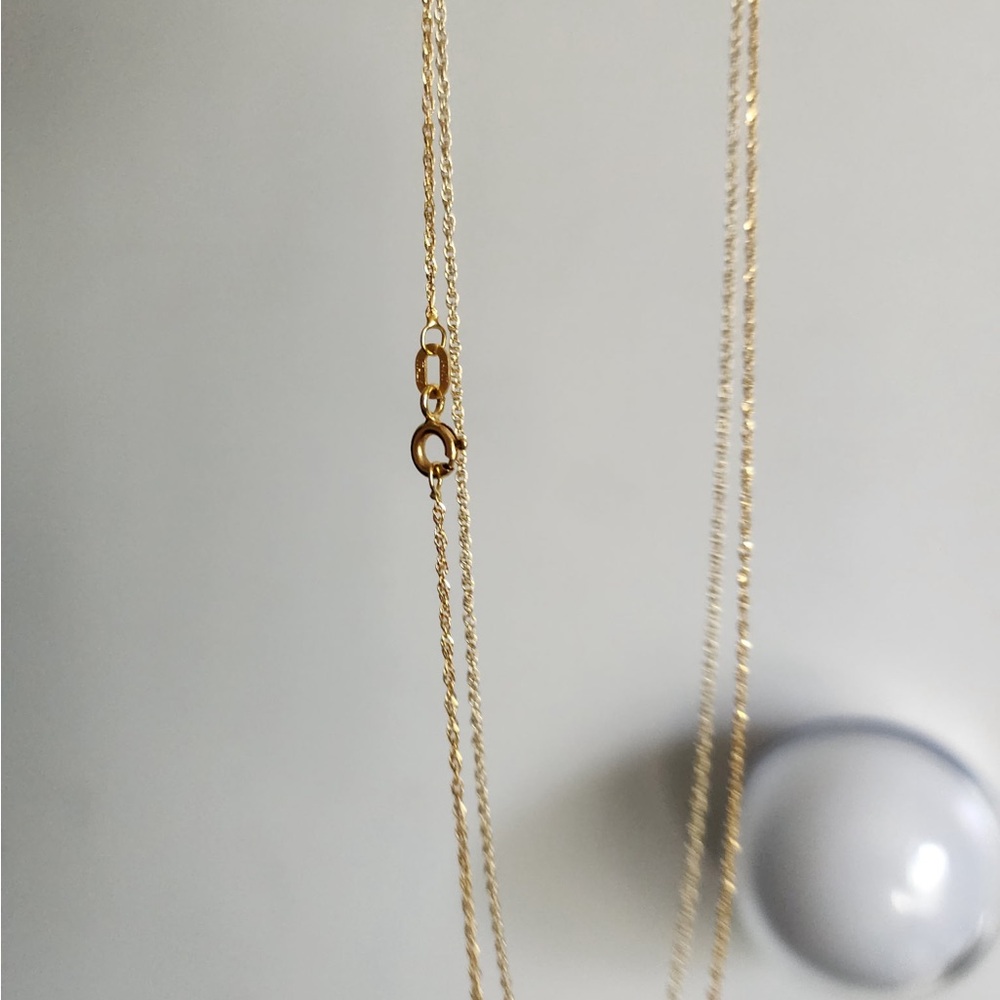Set of 2 14K Gold Macys chain necklaces